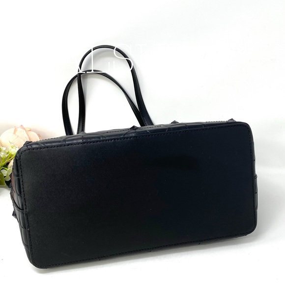 Kade♠️Spade Small Tote Kaci Spade Flowers Black - Picture 4 of 9